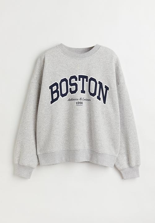 H&M - Printed sweatshirt - grey marl/boston