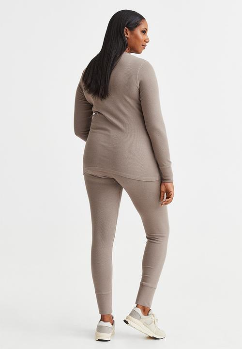 H&M - Mama 2 piece ribbed set - mole