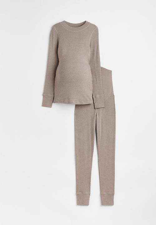 H&M - Mama 2 piece ribbed set - mole