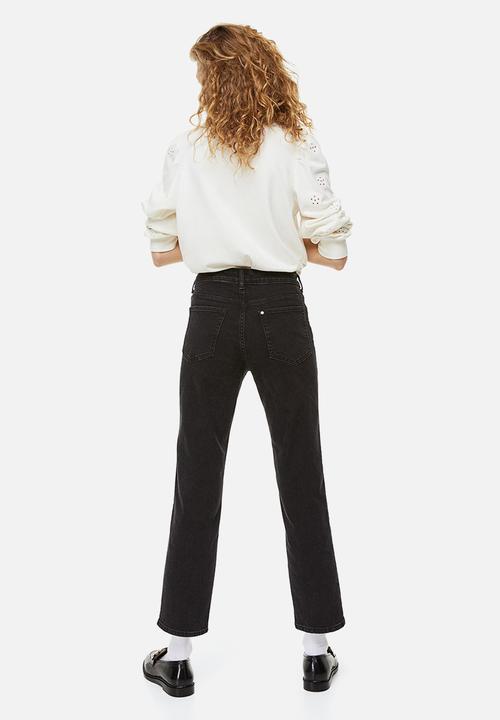H&M - Slim regular ankle jeans - black