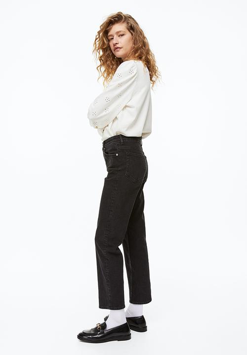 H&M - Slim regular ankle jeans - black