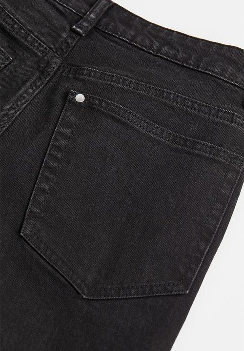 H&M - Slim regular ankle jeans - black