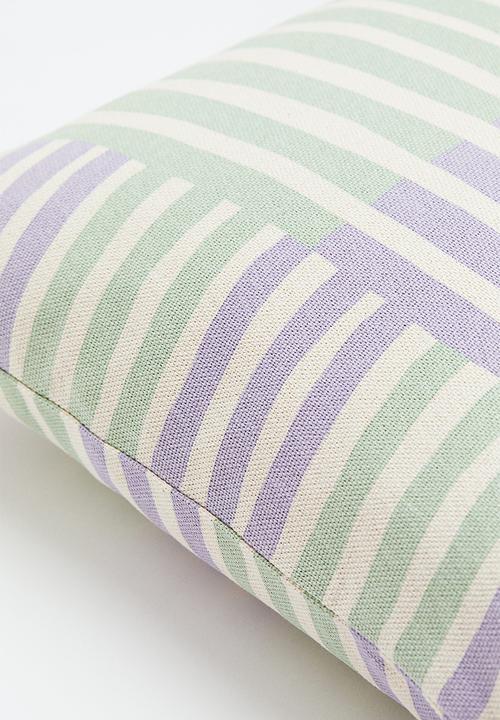 H&M - Patterned cushion cover - green/multi/purple