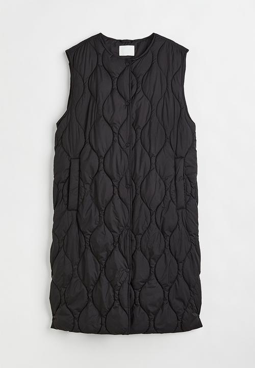 H&M - Long gilet - black