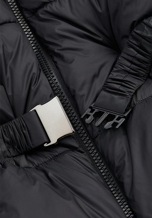 H&M - Belted puffer gilet - black