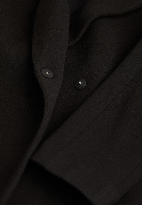 H&M - Double-breasted coat - black