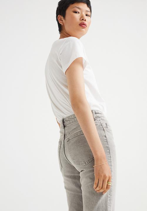 H&M - Slim regular ankle jeans - grey
