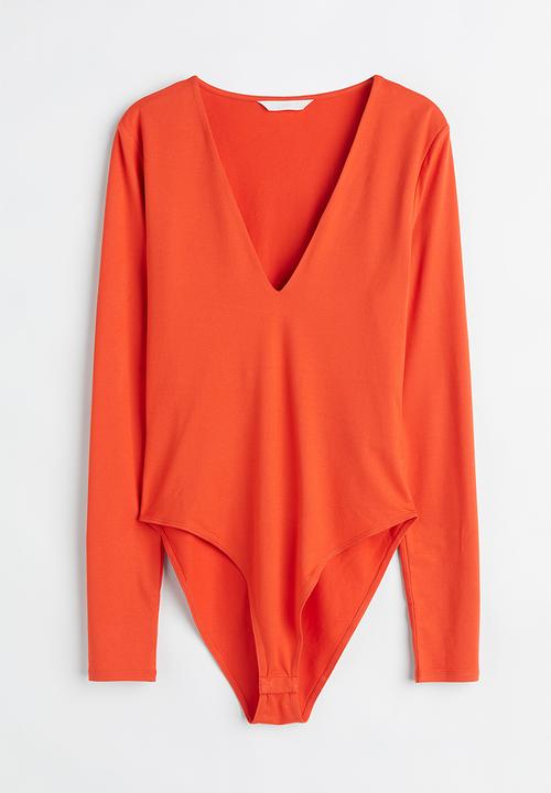 H&M - V-neck bodysuit - orange