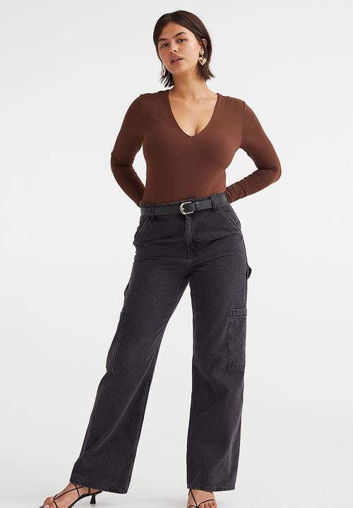 H&M - V-neck bodysuit - brown