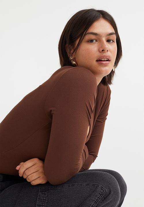 H&M - V-neck bodysuit - brown