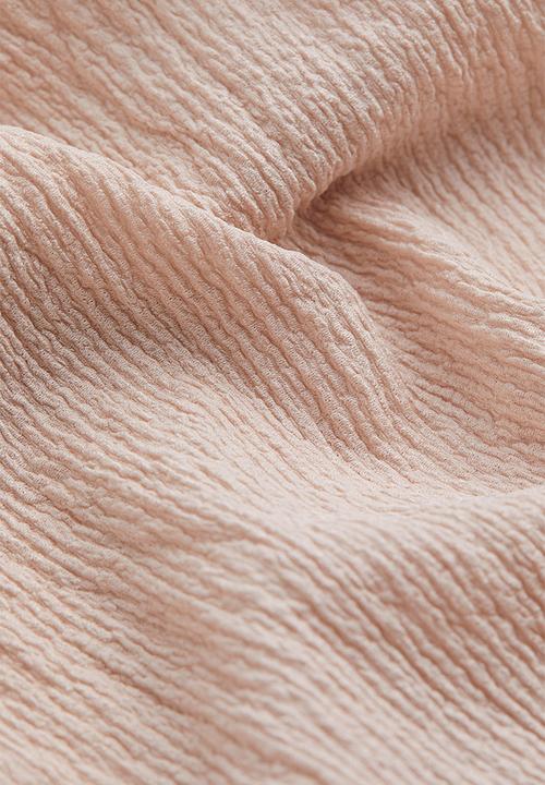 H&M - Crinkled halterneck dress - light beige