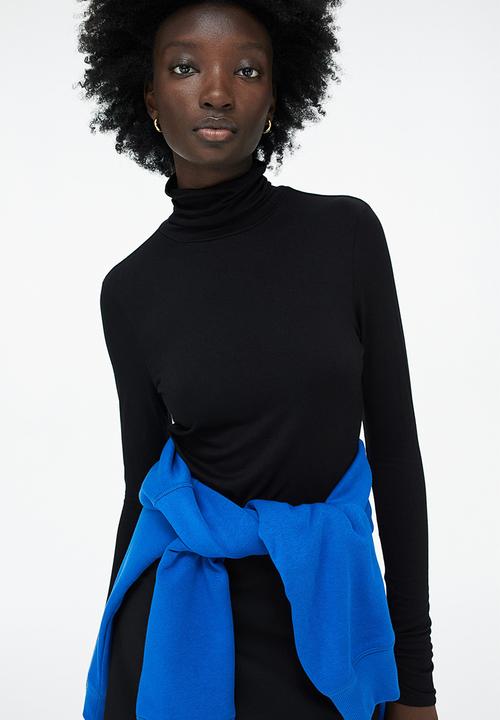 H&M - Polo-neck top - black I