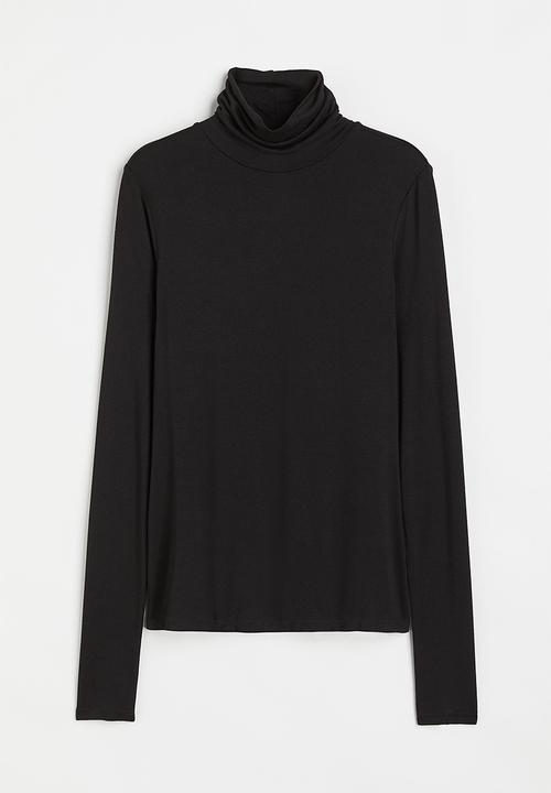 H&M - Polo-neck top - black I