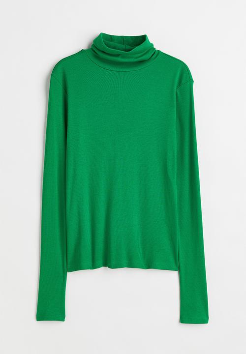 H&M - Polo-neck top - green