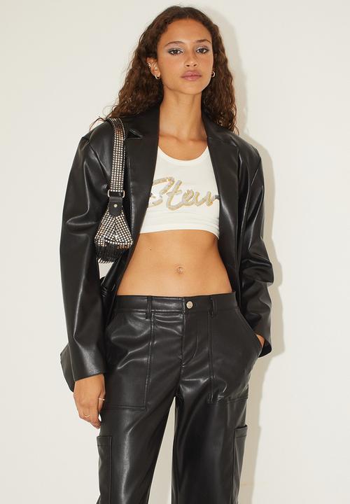 H&M - Crop top with sequins - white