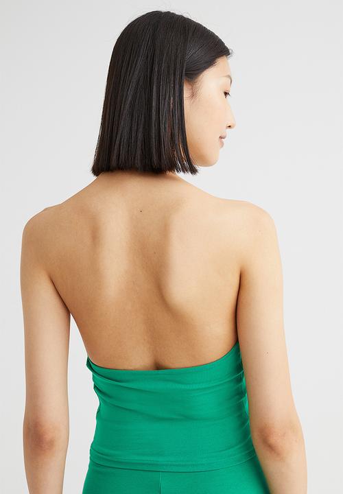 H&M - Halterneck v-neck top - green