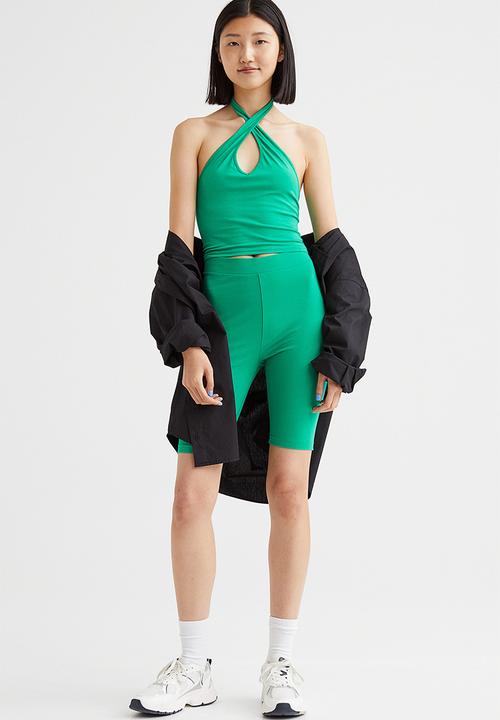 H&M - Halterneck v-neck top - green