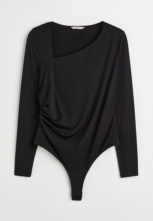 H&M - Gathered thong body - black