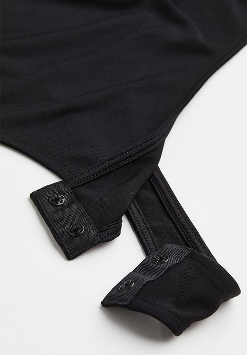 H&M - Gathered thong body - black
