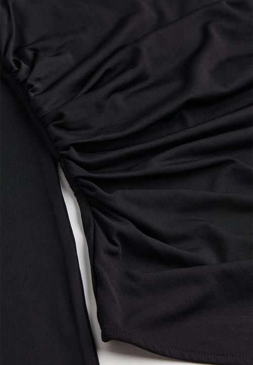 H&M - Gathered thong body - black