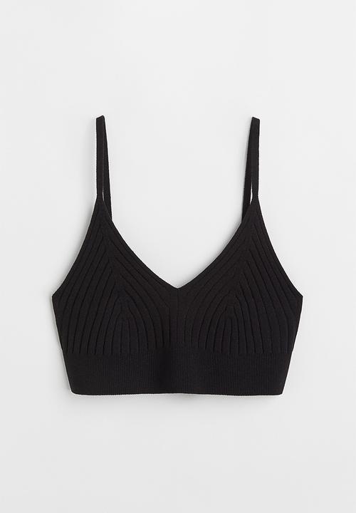 H&M - Viscose-blend crop top - black