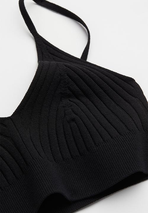 H&M - Viscose-blend crop top - black
