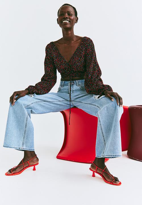 H&M - Wide low jeans - denim blue