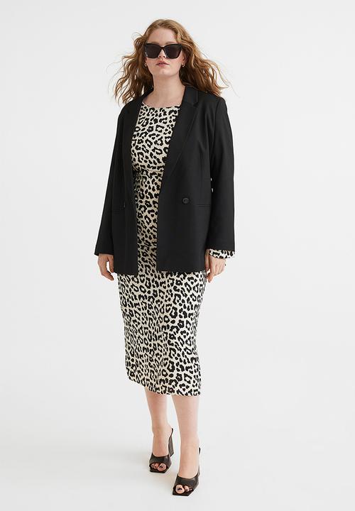 H&M - Patterned dress - white/leopard print