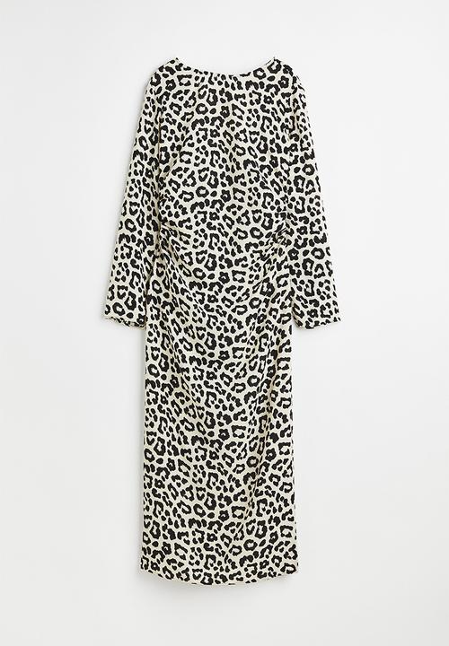 H&M - Patterned dress - white/leopard print