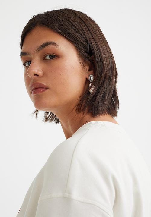 H&M - Oversized sweatshirt - white/salt lake city