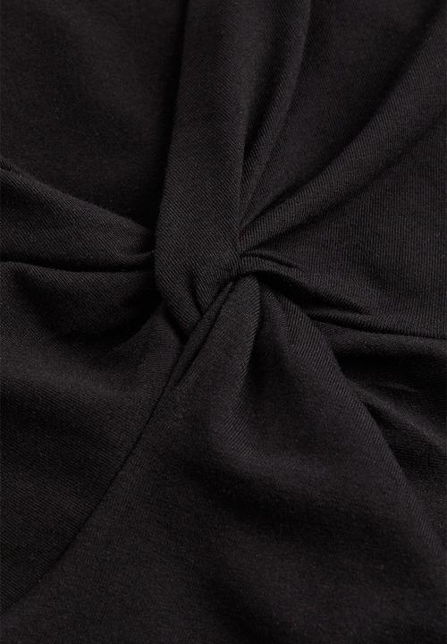 H&M - Knot-detail jersey top - black