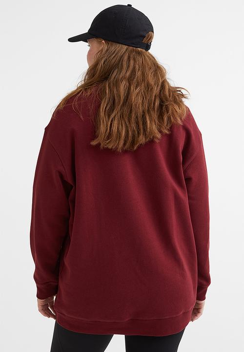 H&M - Oversized sweatshirt - dark red/new orleans