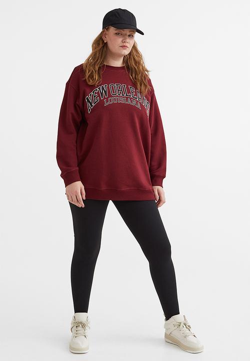 H&M - Oversized sweatshirt - dark red/new orleans