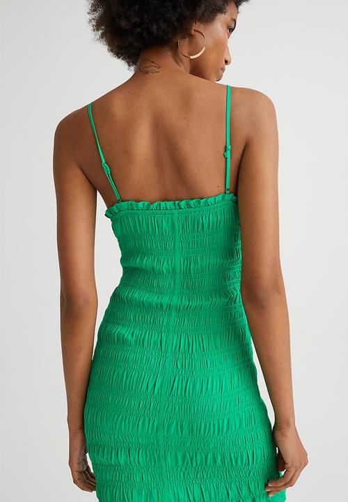 H&M - Smocked dress - green