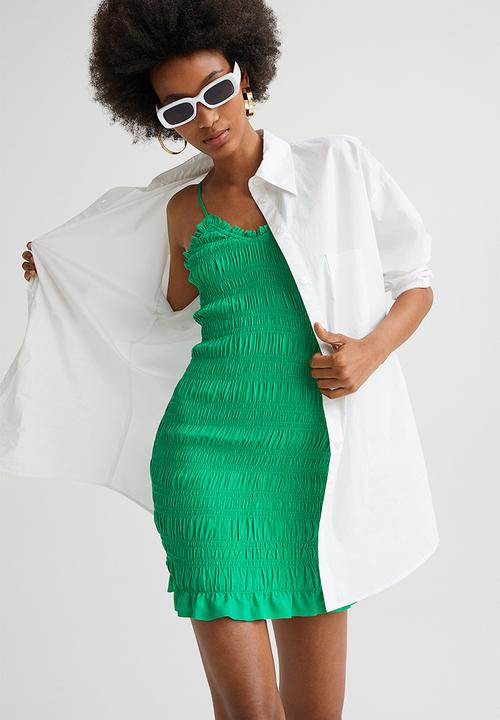 H&M - Smocked dress - green