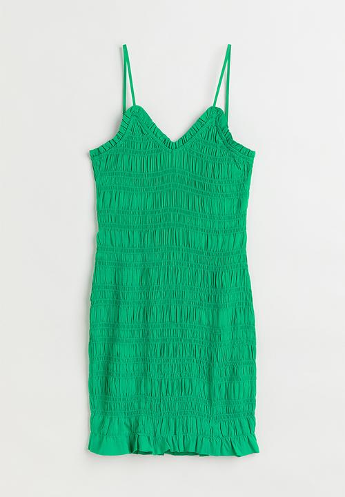 H&M - Smocked dress - green