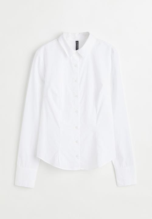 H&M - Cotton poplin shirt - white