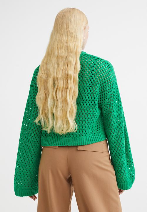 H&M - Hole-knit jumper - green