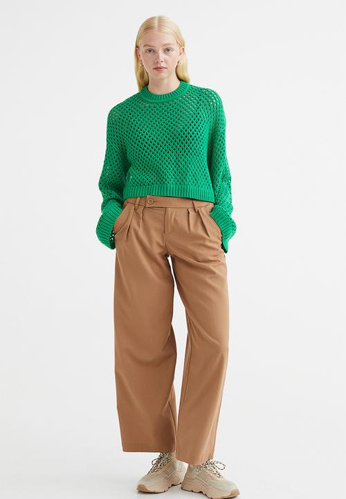 H&M - Hole-knit jumper - green