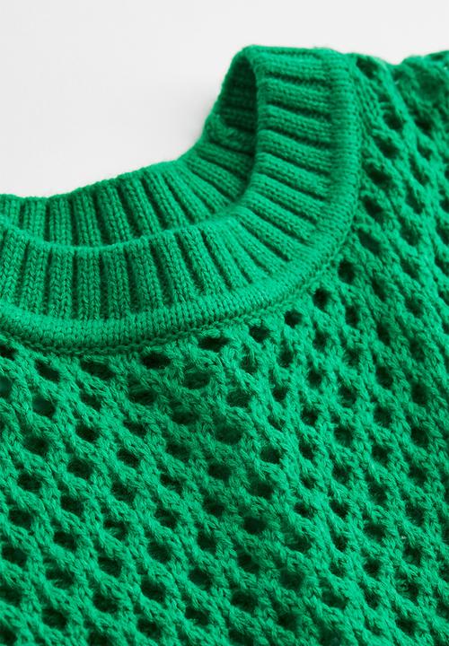 H&M - Hole-knit jumper - green