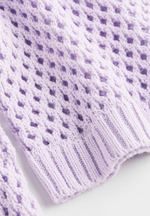 H&M - Hole-knit jumper - light purple
