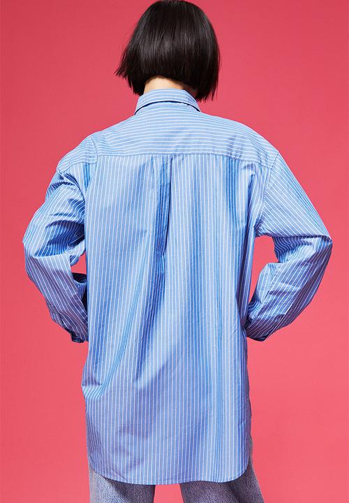 H&M - Cotton shirt - blue/striped