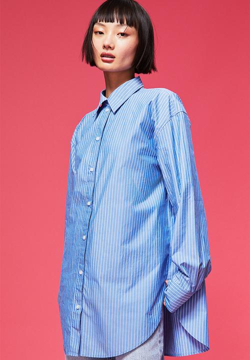 H&M - Cotton shirt - blue/striped