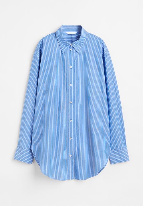 H&M - Cotton shirt - blue/striped