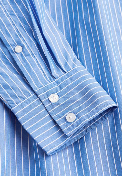 H&M - Cotton shirt - blue/striped