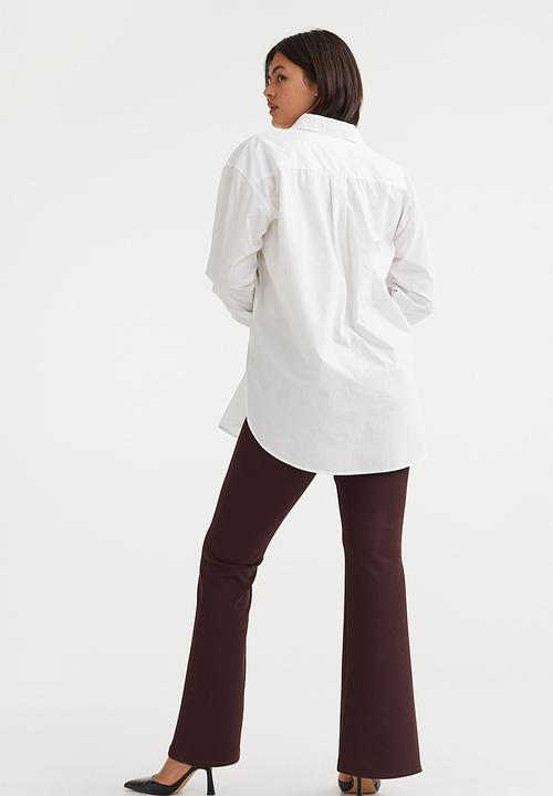 H&M - Flared leggings - burgundy