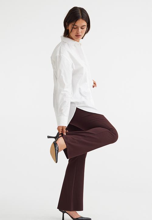 H&M - Flared leggings - burgundy