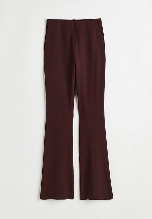 H&M - Flared leggings - burgundy