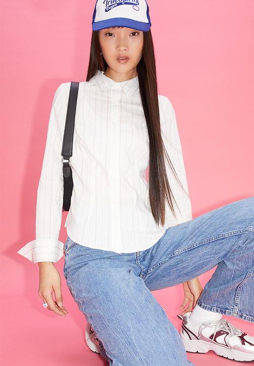 H&M - Cotton poplin shirt - multi,white