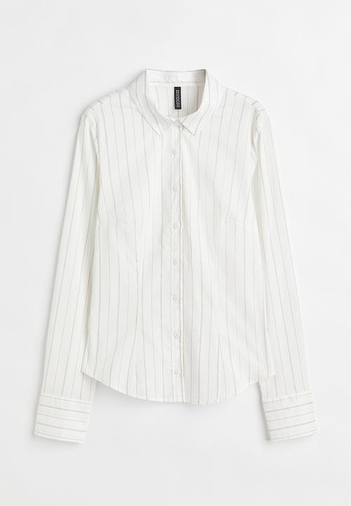 H&M - Cotton poplin shirt - multi,white